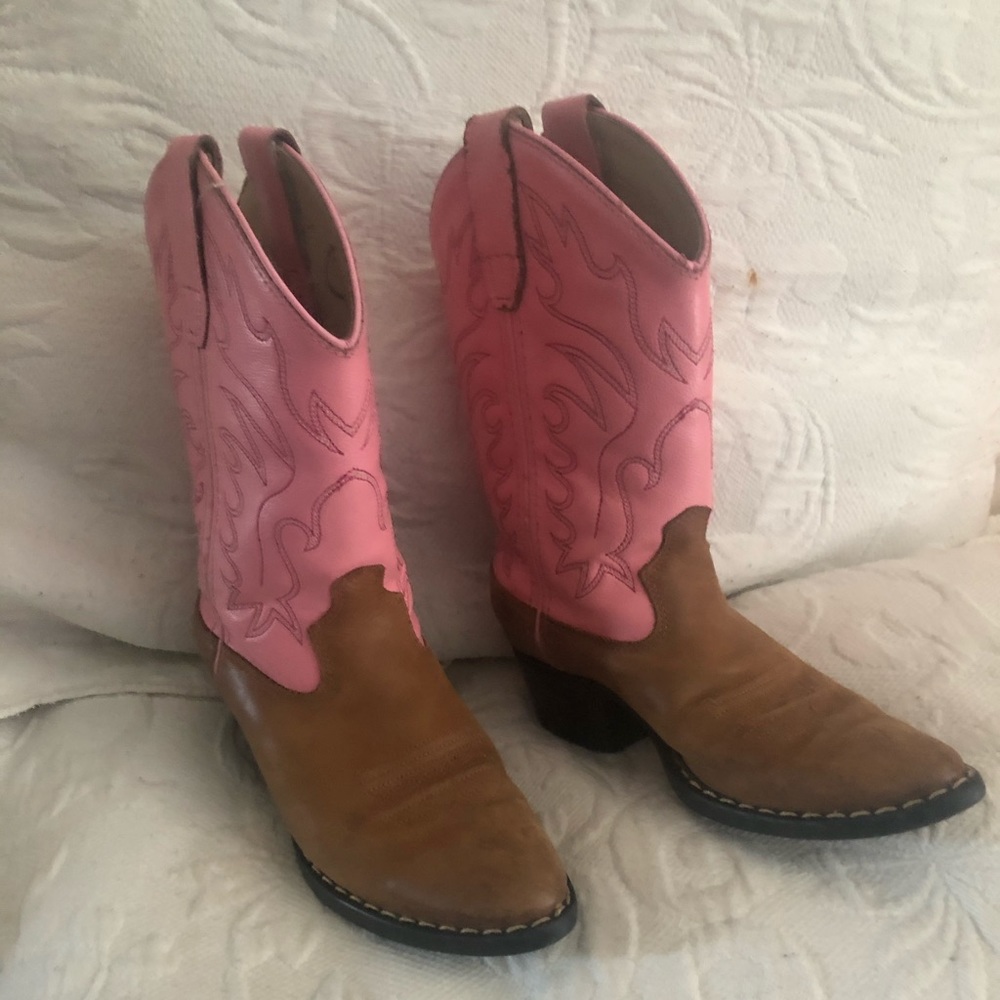 Used Old West cowgirl boots